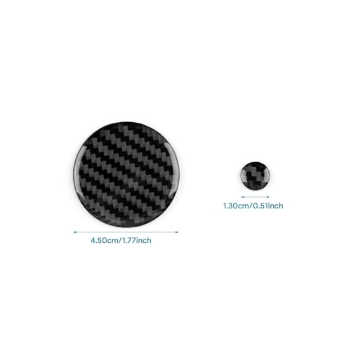 AIRSPEED Carbon Fiber for Mazda 3 Axela 2019-2025 Center Console Multimedia Knob Button Cover Interior Trim Accessory, Black - color: Multimedia Knob Button