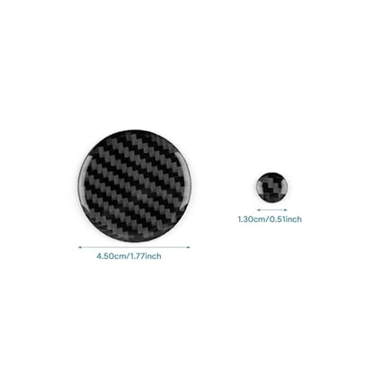AIRSPEED Carbon Fiber for Mazda 3 Axela 2019-2025 Center Console Multimedia Knob Button Cover Interior Trim Accessory, Black - color: Multimedia Knob Button