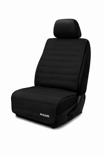 Malo’o SeatGuard Waterproof Neoprene Seat Cover – Universal Fit Car Seat Protector with Headrest Opening, Durable & Heavy Duty – XL (62”x31”) or S/M (51”x25”) - color: Black Large, size: XL