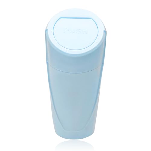 Car Trash Can with Lid, Mini Portable Auto Cup Holder Garbage Bin Leakproof Trash Organizer, Universal Multipurpose Storage Container Garbage Organizer for Car Home Office (Light Blue) - color: Light Blue