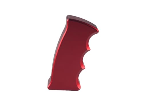 DEWHEL Universal Pistol Grip Shift Handle Aluminum Red Grip Style Shift Knob for M8x1.25 M10x1.5 M10x1.25 M12x1.25 Thread - color: Red