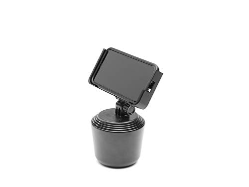 WeatherTech CupFone Two View – Adjustable, Universal Cup Holder Phone Mount Car & Truck Accessory – Best Design for iPhone & Smartphone Charging – Black Plastic Knobs - color: Black Plastic Knobs