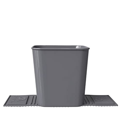Garbage Can Trash Bin Waste Container Wastebasket for Auto Car Vehicle Boat Truck Quality Plastic Large 1 Gallon 4 Liter, Leakproof Quality for Life Gray - color: Gray