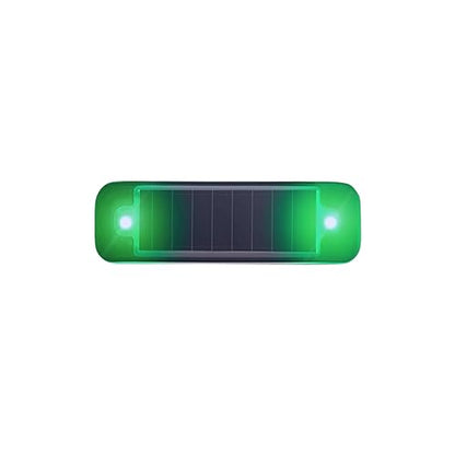 Emergency Strobe Light Strip, Ultra mini Solar Warning Flash, Emergency Safety Warning LED mini car Bicycle Motorcycle Strobe Light (Green) - color: Green