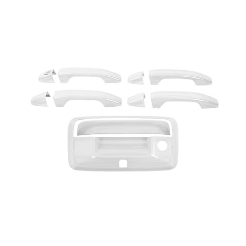 for Colorado Tailgate Door Handle Cover Trim Fit for Chevy Colorado/GMC Canyon 2014-2022 White Exterior Accessories 5pcs - color: White