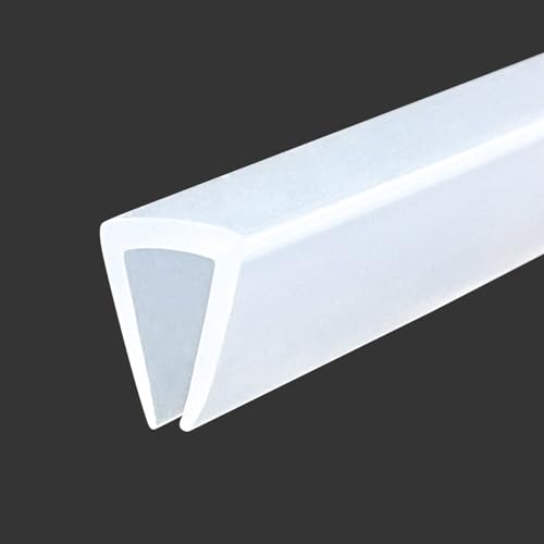Clear Rubber Edge Trim, U Channel Silicone Rubber Edge Trim, 1/4" Slot, Fit for 7/32"-9/32", White Color, Edge Protector for Plywood, Glass, Flexi-Glass - color: Clear, size: Fit 1/4"- Length 20'