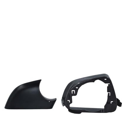 Fits For Tesla Model 3 Right Passenger Side Wing Mirror Cover and Mirror Frame Set Rearview Lower Holder Tray Cap Housing 2017-2024(right side black) - size: Model 3 Right Side Black