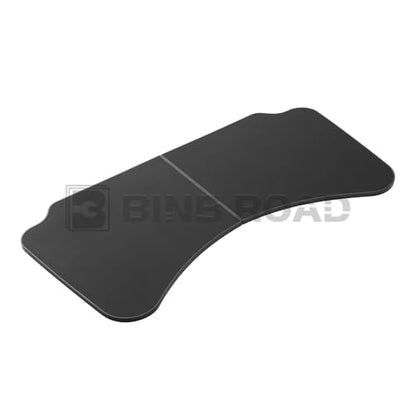Car Folding Tray Table Leather Compatible with Tesla Model 3 Y – Multi-Use Dining Tray & Laptop Stand, Fits Front Driver & Passenger Seats,Black - color: Black