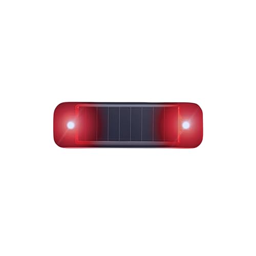 Emergency Strobe Light Strip, Ultra mini Solar Warning Flash, Emergency Safety Warning LED mini car Bicycle Motorcycle Strobe Light (red Light) - color: red light