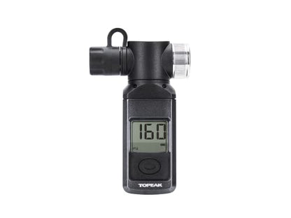 Topeak Shuttle Gauge Digital Tire Pressure Gauge – 300 PSI / 20.7 Bar High-Precision Gauge for Presta, Schrader & Dunlop Valves – Rotating Head, Air Release Button & Auto-Off Display