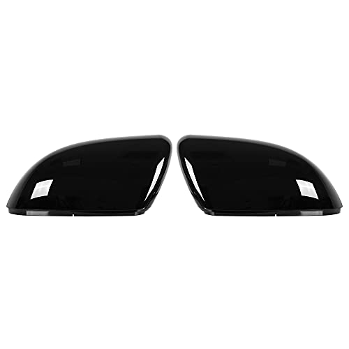 X AUTOHAUX Pair New Exterior Rear View Mirror Housing Door Wing Mirror Covering Cap Glossy Black for Volkswagen Golf 6 2009-2012 - color: gloss black
