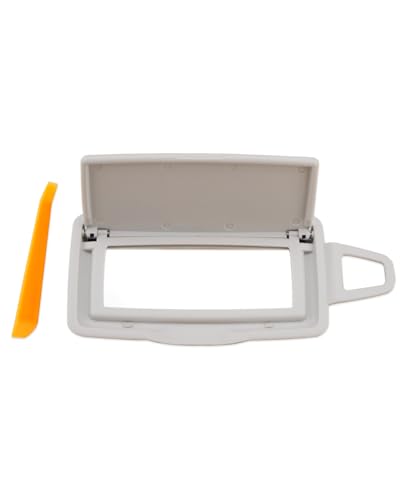 ANODZU Left Driver Sun Visor Vanity Mirror Cover Fit for Mercedes Benz, for W166 X166 W292 W205 W253 C GLC M Class 2015-2021, Front Illuminated Makeup Mirror Cap, Gray