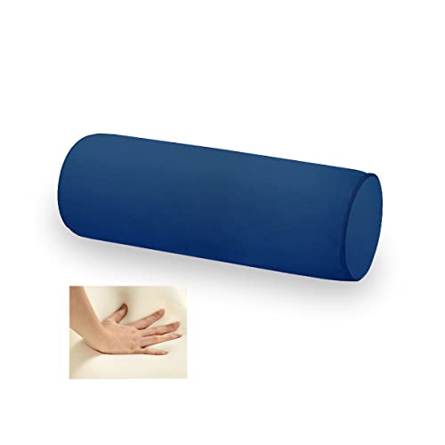 Memory Foam 16X6 Neck Pillow for Sleeping, Neck Pain Relief, Side Back Stomach Sleeper, Car or Office Chair Sofa,Support Pillow for Posture & Comfortable Spine Position (Blue) - color: Blue, size: 16X6
