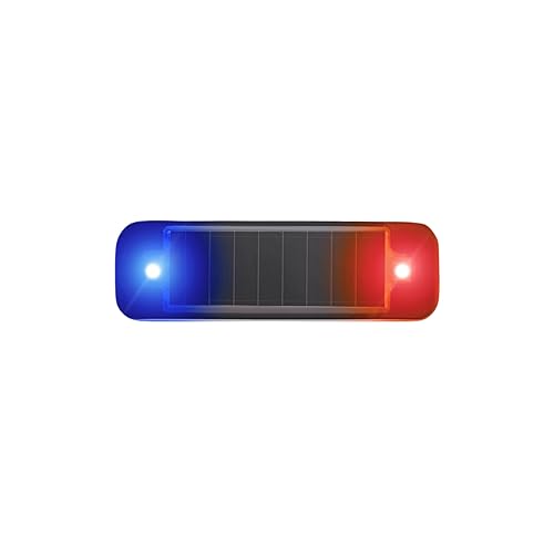 Emergency Strobe Light Strip, Ultra mini Solar Warning Flash, Emergency Safety Warning LED mini car Bicycle Motorcycle Strobe Light (Blue Light+red Light) - color: Blue light+red light