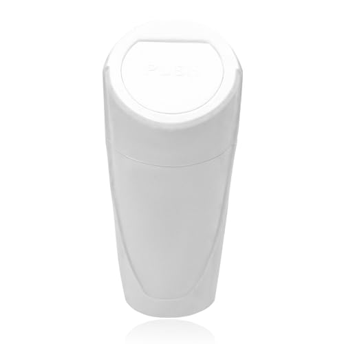 Car Trash Can with Lid, Mini Portable Auto Cup Holder Garbage Bin Leakproof Trash Organizer, Universal Multipurpose Storage Container Garbage Organizer for Car Home Office (White) - color: White