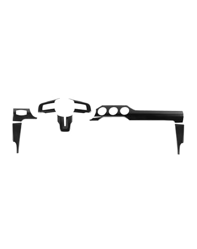for Mustang 7Pcs Interior Trim Decor Cover Accessories Center Console Dash Panel & Central Control Button Trim Cover Interior for Ford Mustang 2015+Carbon Fiber - color: 7PCS Carbon Fiber, size: For Ford Mustang 2015+
