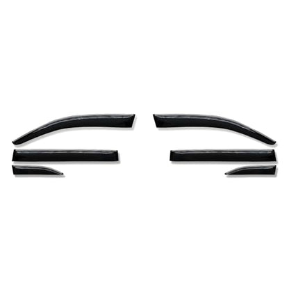 Side Window Visor 6 Piece Set for Toyota Highlander 2014 2015 2016 2017 2018 2019 Safe RAIN Out-Channel Guard Deflector Window Deflectors Vent (for Highlander 14-19 6-Piece Set Chrome)