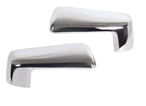 AUCERAMIC Chrome Top Half Mirror Cover Cap Stick-on Trim Fit 2019-2024 for Chevy Silverado GMC Sierra 1500,Chrome Side View Mirror Covers Caps Overlay(Pasted Style)