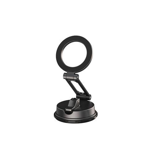 WIWU for MagSafe Car Mount Magnetic Phone Holder 360°Rotation Suction Cup Phone Mount for Car Foldable Adjustable Stable Cradle Compatible with iPhone 17/16/15/14/13/12 Series Android
