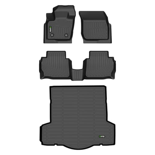 HAFIDI® Floor Mats & Cargo Liner Set Fit for 2013-2016 Ford Fusion & Lincoln MKZ (Not for Hybrid) All Weather Protection TPE Anti-Slip Automotive Full Set Floor Liners Custom Accessories - Black - style: 32) For Fusion 2013-2016 Full Set