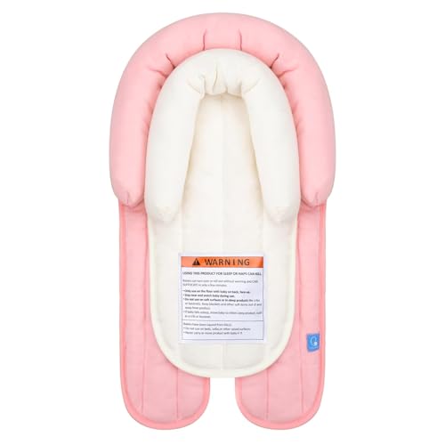 COOLBEBE Upgraded 2-in-1 Babybody Supports for Newborn Infant - Extra Soft Breathable Car Seat Insert Cushion Pad, Perfect for Carseat, Stroller, Swing, Bouncer, Pink - color: Pink-cotton