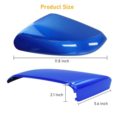 Moonlinks Compatible with 2016-2021 Honda Civic Side Mirror Cover Replacement,Aegean Blue Metallic LH & RH Side Door Rearview Mirror Cap Trim for 10th Gen Civic,2019-2022 Insight (1 Pair) - size: 10th-pair Blue
