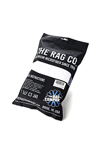 The Rag Company Dry Me A River, Professional Korean 70/30 Blend Microfiber Waffle-Weave Drying & Detailing Towels, Soft Suede Edges, 390 GSM, 20x40 Inches, White, 2-Pack - color: White, size: 20in x 40in