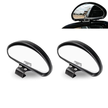 2 PCS Car Blind Spot Mirrors, High-definition Scratch-resistant Vehicle Reversing Aid, Adjustable Teaching Vehicle Wide-angle Rearview Mirror, for Most Cars, Trucks, SUVs (Black)