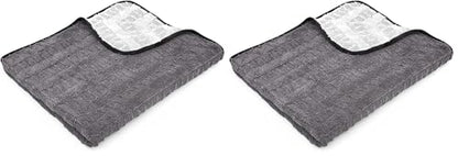 The Rag Company Gauntlet Car Drying Towel - 70/30 Korean Microfiber, Dries Faster Without Scratching, 900gsm, 30x36 inches, Ice Grey/Grey, Pack of 2 - size: 30in x 36in (Pack of 2)