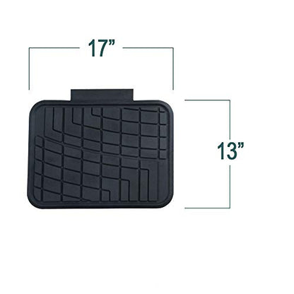FH Group Premium Liners Tall Channel Trimmable All Weather Rubber Full Set Car Floor Mats (Black) w. Trimmable All-Season Cargo Liner (Black) - Universal Fit for Cars Trucks and SUVs - color: Black, style: With Cargo Mats