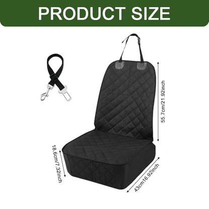 Waterproof Front Seat Car Cover, Car Seat Covers for Dogs, Nonslip Pet Passenger Seats Cover Protector, Car Accessories Scratch-Proof Pet Front Covers Universal Fit Most Auto Trucks SUVs