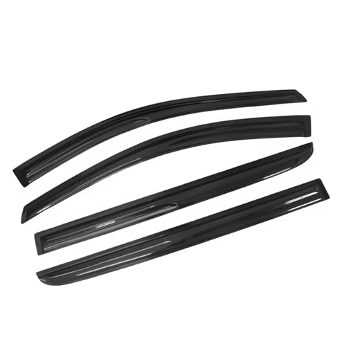 Window Visors Compatible with 2005-2010 Honda Odyssey, Full Set Smoked JDM Stick On by IKON MOTORSPORTS, 2006 - color: Mugen Style Smoke/Tinted