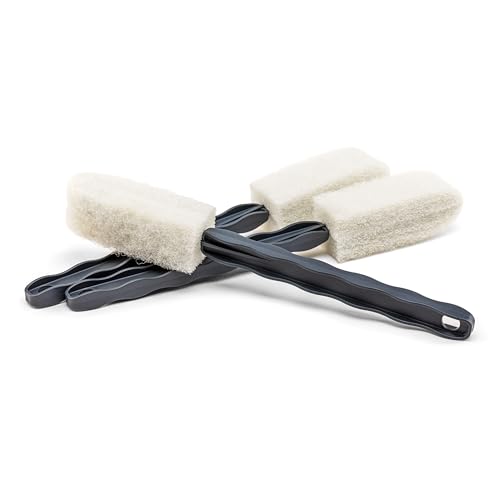 Griot's Garage Long-Reach Wheel Scrubber Brushes for Car Detailing Wheels, Tires, and Grillework, Exterior Auto Detail Products and Supplies, Set of 3, 12 1/4" Long, 15736