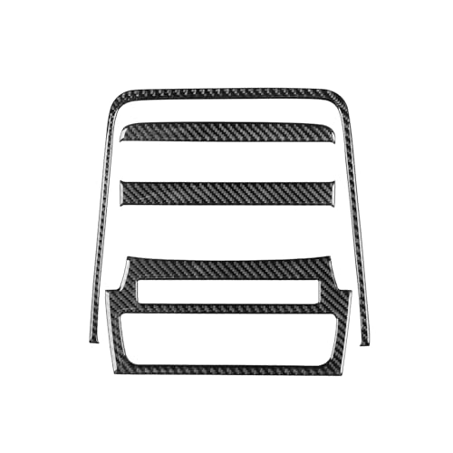 NVCNX Real Premium Carbon Fiber Accessories for Dodge Durango 2011-2013 2012 Car Dash Board Dashboard Infotainment System Panel Cover Interior Trim Sticker Decal 4PCs - color: 2011-2013 Dash Infotainment System Panel Trim