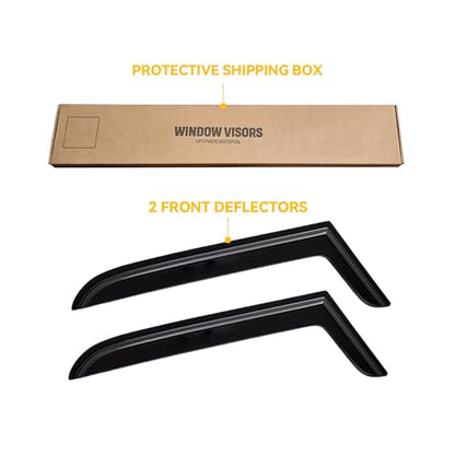 Window Visor for 1997-2006 Jeep Wrangler (TJ) 2-Door, Out-Channel Rain Guards Shields Vent Deflector Shade Wind Dark Smoke, Tape-On Outside-Mount, 2PCS - style: For 1997-2006 | Jeep Wrangler 2door | Out-Channel