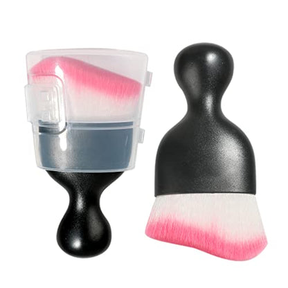 AOCISKA Car Interior Detailing Brush,Soft Bristle Cleaning Brush Car Detailing Brush Dusting Brush,Car Interior Cleaning Tool,Auto Detail Brush Car Dash Duster Brush (Black&Rose with Cap) - color: Black&rose With Cap