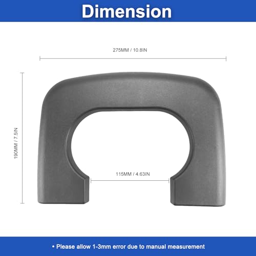 Center Console Cup Holder Armrest Pad Replacement Compatible with Ford F150 1997-2003 Black (Hard Plastic NOT Padded) - color: Black, size: 1997-2003