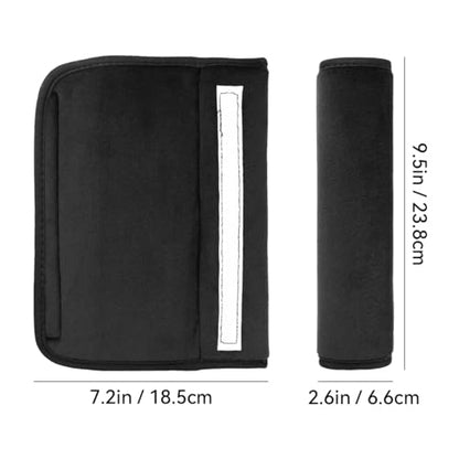 yuntop 2 PCS Car Seat Belt Pads Cover Soft Seat Belt Shoulder Pad Safety Belt Strap Shoulder Pad Comfortable Driving Compatible with Most Cars Helps Protect You Neck and Shoulder (Black) - color: Black