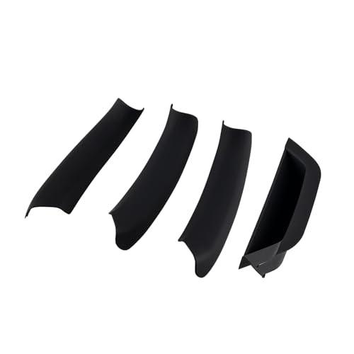 4PCS Black Driver Door Armrest Box and Pull Handle kit Covers Trim Compatible with X3 X4 F25 F26 2011-2017 Left Side Storage Box - color: Black, size: 4pcs Armrest&Handle