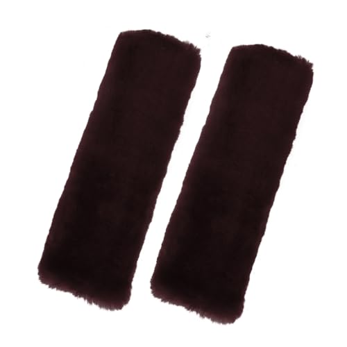 Andalus Brands 2-Pack Authentic Sheepskin Seat Belt Cover Pad – Ultra Soft Car Shoulder Pads, Neck Cushion Protectors with Genuine Natural Merino Wool (Mocha) - color: Mocha