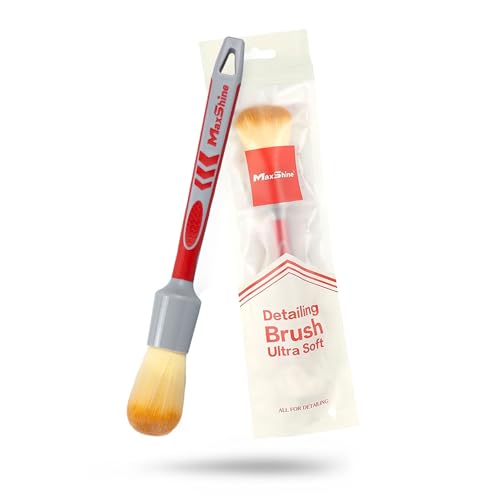 Maxshine Medium #12 Universal Ultra Soft Detailing Brush – Professional Brush for Interior, Exterior, Leather Seats, Engine Bay & Wheels – Premium Car Care Detailing Tool - size: Medium #12