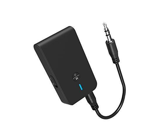 Bluetooth 5.3 Transmitter Receiver for TV and Wireless Headphones, 2-in-1 Bluetooth Adapter, Wireless Transmitter for TV, PC, MP3, Gym, Airplane Use with Any 3.5 mm Audio Jack… - color: Black