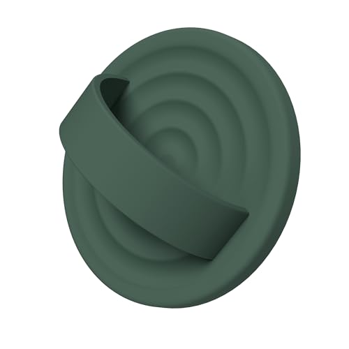 Magnetic Phone Grip Ring Holder, Liquid Silicone Magnet Cell Phone Grip Finger Loop, Compatible with Magsafe, Back of Phone for iPhone 17/16/15/14/13/12 Series, Alpine Green - color: Alpine Green