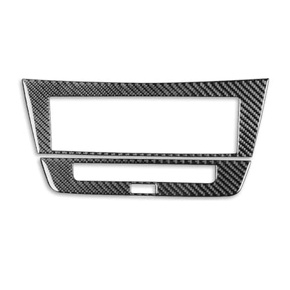 NVCNX Carbon Fiber Compatible with Mercedes-Benz C-Class W204 C250 C300 C350 C63 AMG 2012 2013 2014 Sedan / 2012-2015 Coupe Accessories Car Dash CD Radio Panel Cover Sticker Decal Interior Trim B 2PCs - color: Dash Infotainment System Panel Trim B - for 2