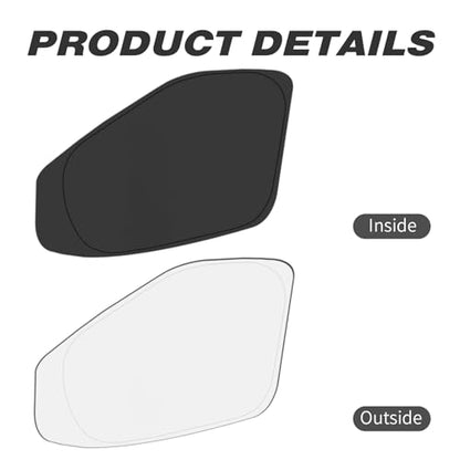 Front Windshield ＆ Side Window Sun Shade for 2015-2024 Fo-rd Transit Van High and Medium Roof, Foldable Window Sunshade Sun Visor Protector, Window Shades Blocks UV Rays Heat, Pack of 3 - size: Silver & Black-fit 2015-2024 Ford Transit