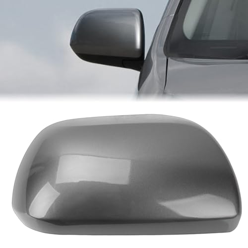 Compatible with 2012-2020 Toyota Sienna Right Side Mirror Cover Cap, Gray Passenger Side Clip-on Mirror Cap Replacement Without Turn Signal Light Replaces for 87915-08021-B1 - color: Right Gray