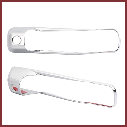 4pcs Chrome Plated ABS Exterior Side Door Handle Cover Trim for Dodge for Ram 1500 2500 3500 for Jeep Commander Grand Cherokee 2006-2010 Silver Tone Outer Door Handle Replace Parts