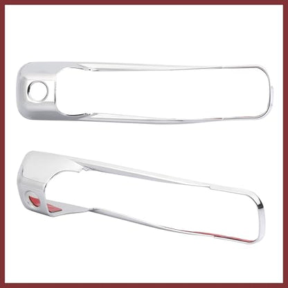 4pcs Chrome Plated ABS Exterior Side Door Handle Cover Trim for Dodge for Ram 1500 2500 3500 for Jeep Commander Grand Cherokee 2006-2010 Silver Tone Outer Door Handle Replace Parts