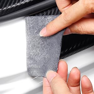 Rear Bumper Guard Protector for Car, Universal Carbon Fiber Scratch-Resistant Non-Slip Trunk Door Entry Sill Protector for (47.24 * 3.14) - size: 47.24*3.14