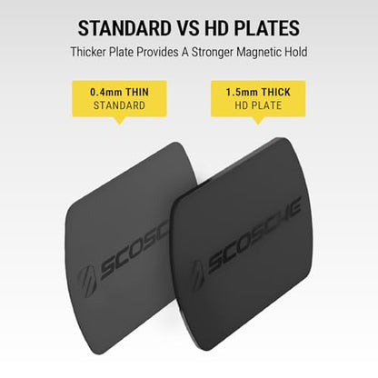 Scosche MPLT54T-2PKBP0 MagicMount Replacement Plate Kit for Magnetic Car Phone Mount Holder, Metal Plates w/Extra Strength Hold for Smartphone, Tablet, Magnet Cell Phone Stand & Phone Case, Pack of 2 - size: 2 Plates, style: Heavy Duty